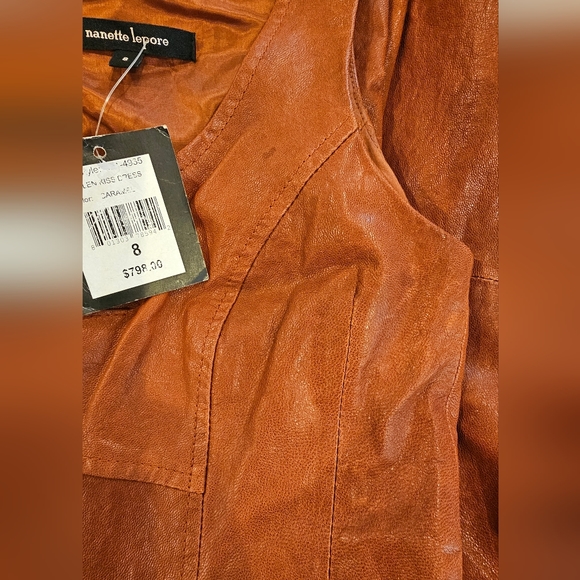 Nanette Lepore Leather Mini Dress NWT 8 - Picture 8 of 8